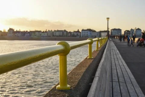 The pier at Sunset Stock Photos