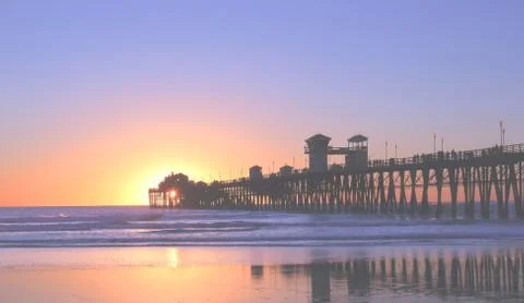 Pier Sunset Stock Photos