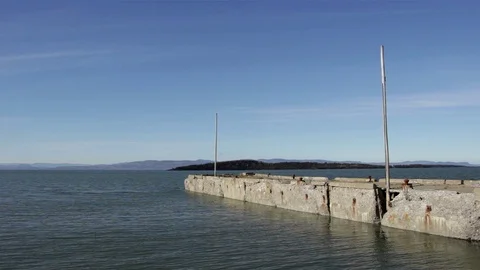 Pier Tache Wide Angle Stock Footage 98328950