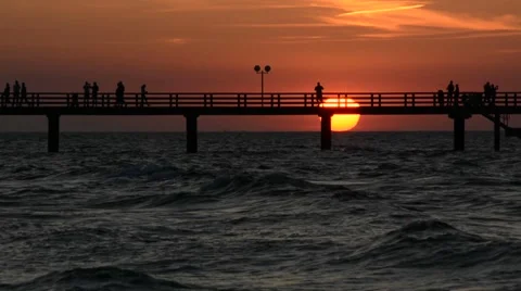Pier in time-lapse Stock Footage 40591440