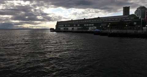 Pier By Water Pan Stock Footage 165269464