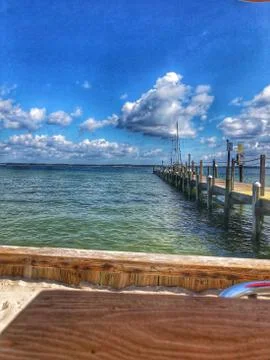 Pier on the water Stock Photos