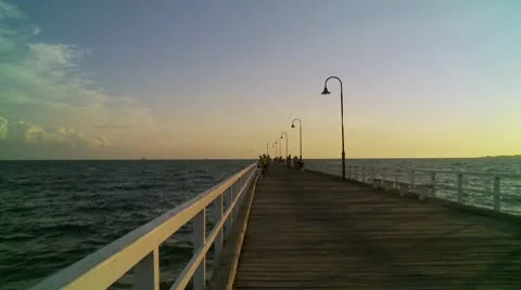 Pier wide Stock Footage 10767707