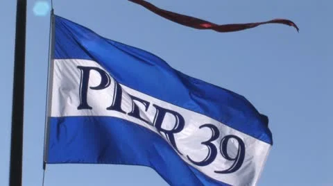 Pier39 Flag 4 Stock Footage 8864363