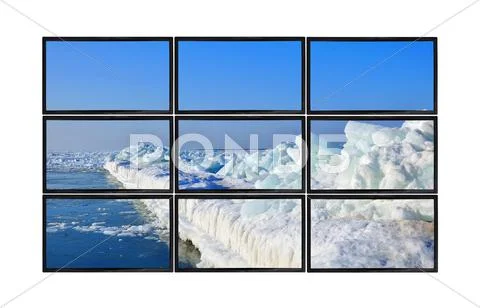 Pierce frozen in ice Stock Illustration