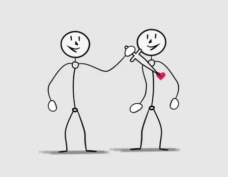 Pierce heart Stock Illustration