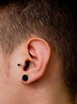 Pierced ear Stock Photos