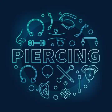 Piercing blue vector round illustration on dark background Stock Illustration