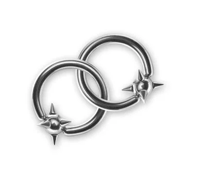 Piercing isolated on white background Stock Photos