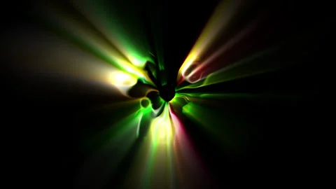 Piercing Light Rays Emitting Different Colors Forming Abstract Pattern on Black Stock Footage 334020066