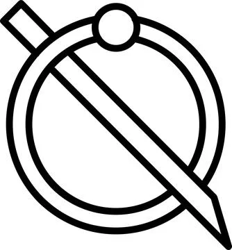 Piercing Line Icon Design Stock Illustration