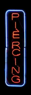Piercing - Neon light Foto stock
