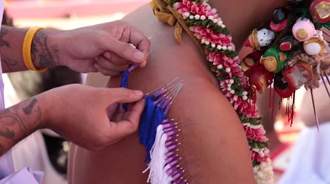 PIERCING RELIGION RITUAL SELF SACRIFICE FAITH SUFFERING Stock Footage 42698101