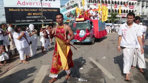 PIERCING RELIGION RITUAL SELF SACRIFICE FAITH SUFFERING Stock Footage 42745282