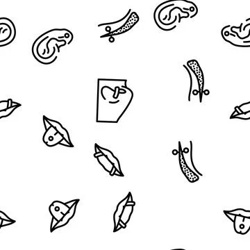 Piercing ring earring nose vector seamless pattern イラスト素材