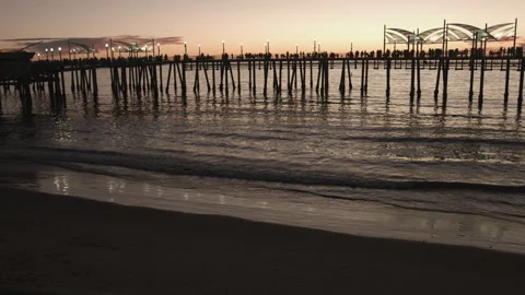 Pierless Sunset Stock Footage 332595626