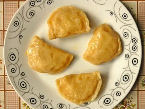 Pierogi Boiled Stock Photos