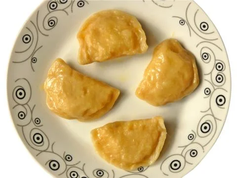 Pierogi Cooked Isolated Stock Photos