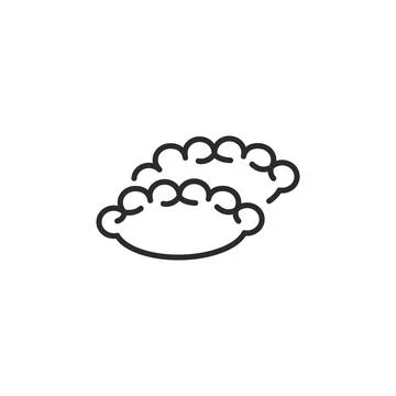 Pierogi Dumpling Icon Stock Illustration
