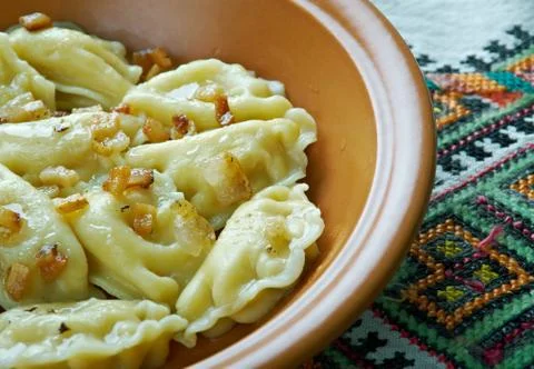 Pierogi ruskie Foto stock