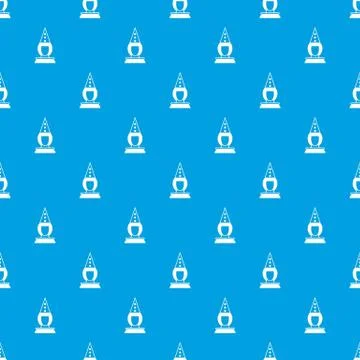 Pierrot clown pattern seamless blue Stock Illustration