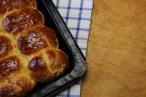 Pies on a baking sheet Stock Photos