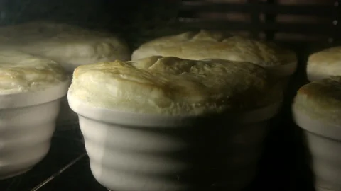 Pies Baking Time Lapse Stock Footage 141596163