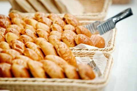 Pies in baskets 스톡 사진