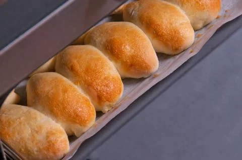 Pies with cabbage Stock Photos