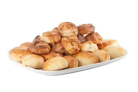 Pies with cabbage Stock Photos