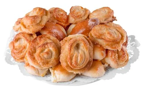 Pies with cabbage Stock Photos