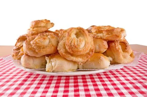 Pies with cabbage Stock Photos