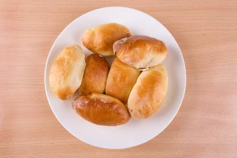 Pies with cabbage Stock Photos