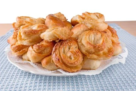 Pies with cabbage Stock Photos