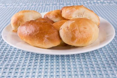 Pies with cabbage Stock Photos