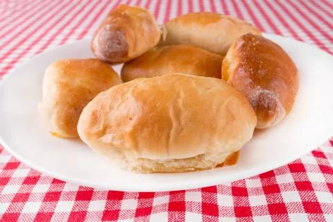 Pies with cabbage Stock Photos