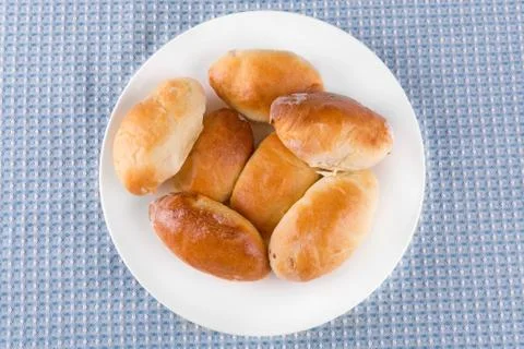 Pies with cabbage Stock Photos