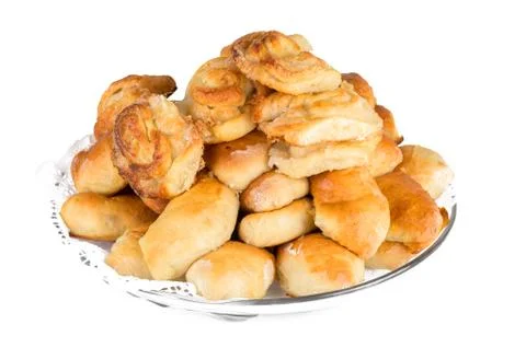 Pies with cabbage Stock Photos