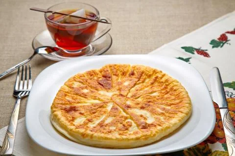 Pies with cheese. Stock Photos