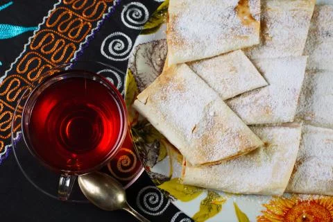 Pies on the table. 写真素材