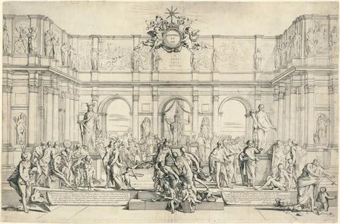 Pietro Testa, Il Liceo della Pittura, c 1638 Il Liceo della Pittura Copyri... Stock Photos