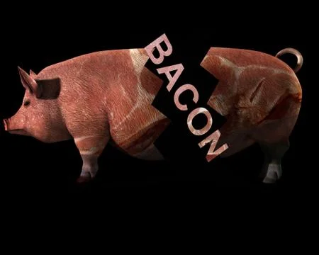Pig And Bacon Stock Illustration