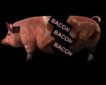 Pig And Bacon Stock Illustration