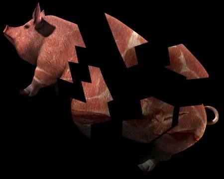 Pig And Bacon Stock Illustration