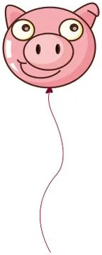 A pig balloon Stock Illustration