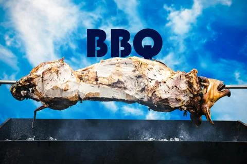 Pig bbq Stock Photos