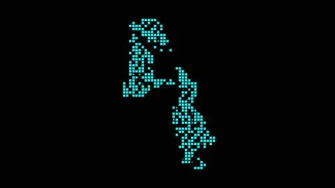 Pig Beach digital map. Map of Pig Beach in dotted style. Shape of the island ... Stock Footage 236608933