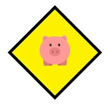 Pig on board Stock Illustration