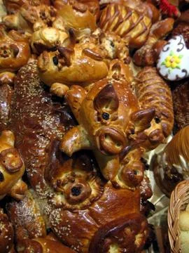 Pig cake Stock Photos