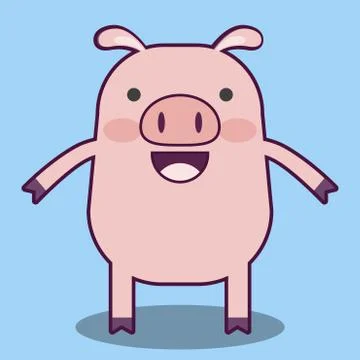 Pig Cartoon Stock Illustration